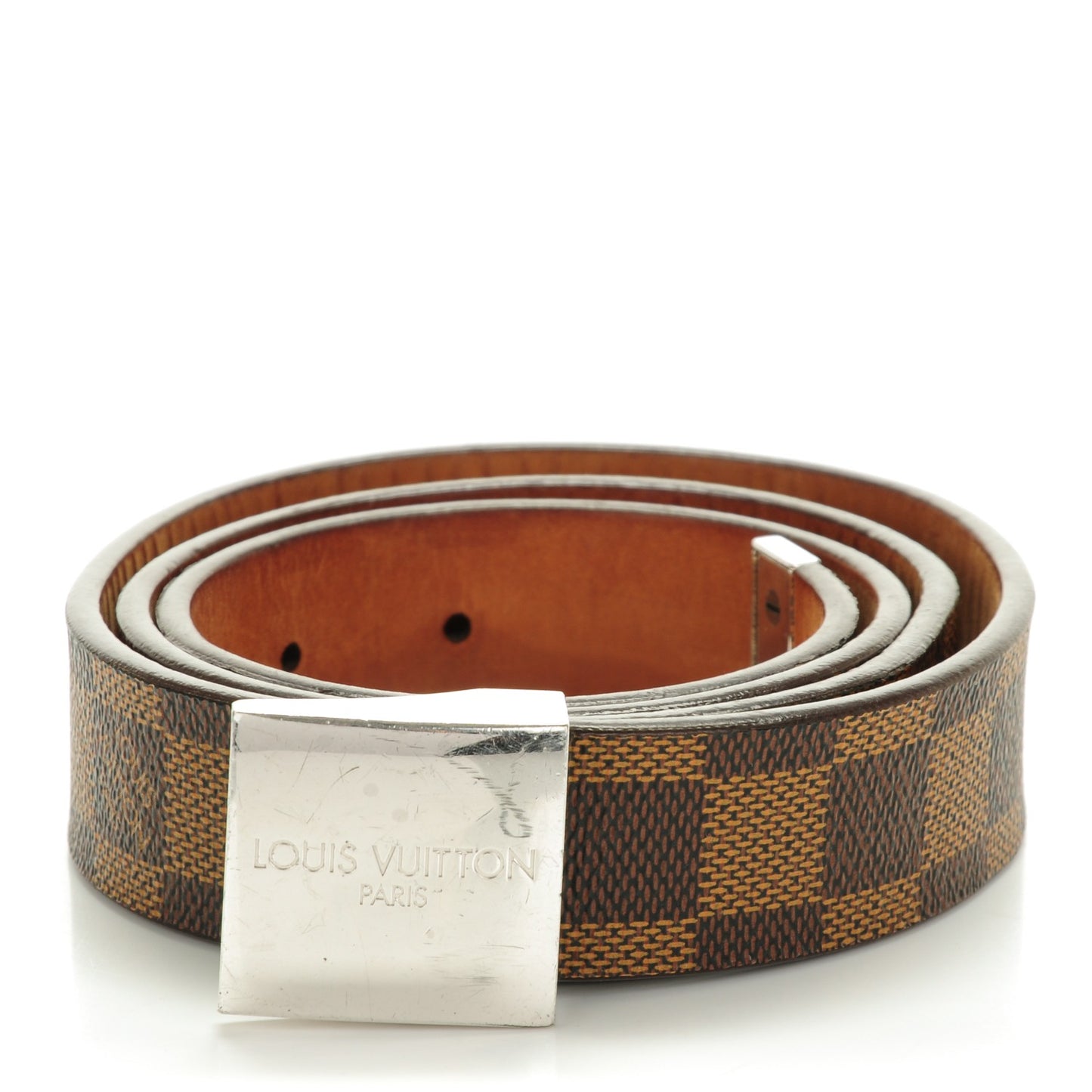 Damier Ebene LV Paris Buckle Belt 90 36