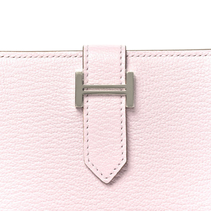 Hermes Chevre Mysore Bearn Card Holder Wallet Mauve Pale 8 of 9