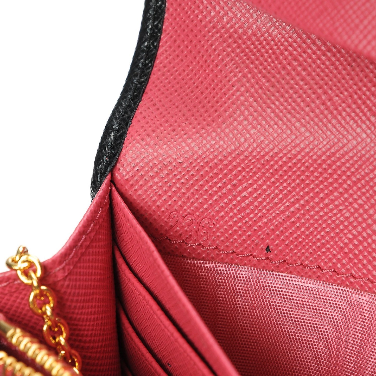 Saffiano Colour Continental Flap Wallet Black Hibiscus