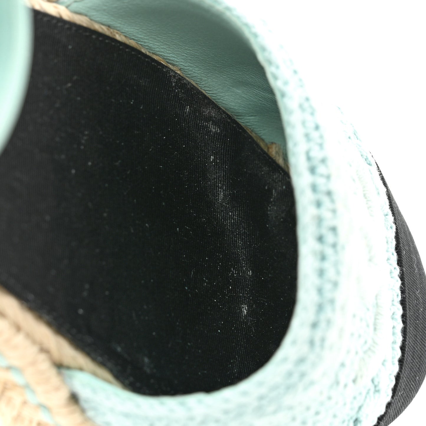 Embroidery Grosgrain CC Espadrilles 41 Light Blue Black