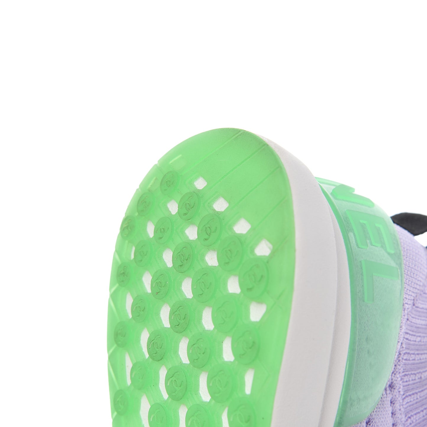 Knit Quilted Womens CC Sneakers 39.5 Light Purple