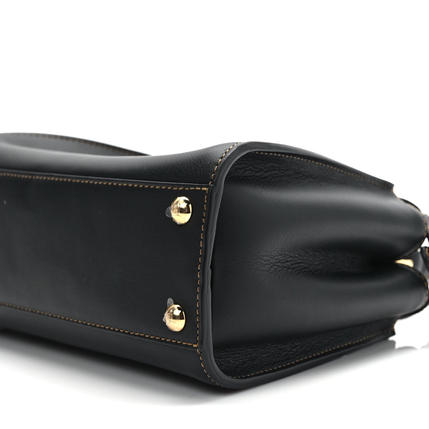Fendi Vitello King Canvas Chinese New Year Tiger Embroidered Mini Peekaboo Iconic Satchel Black Dark Yellow 8 of 9