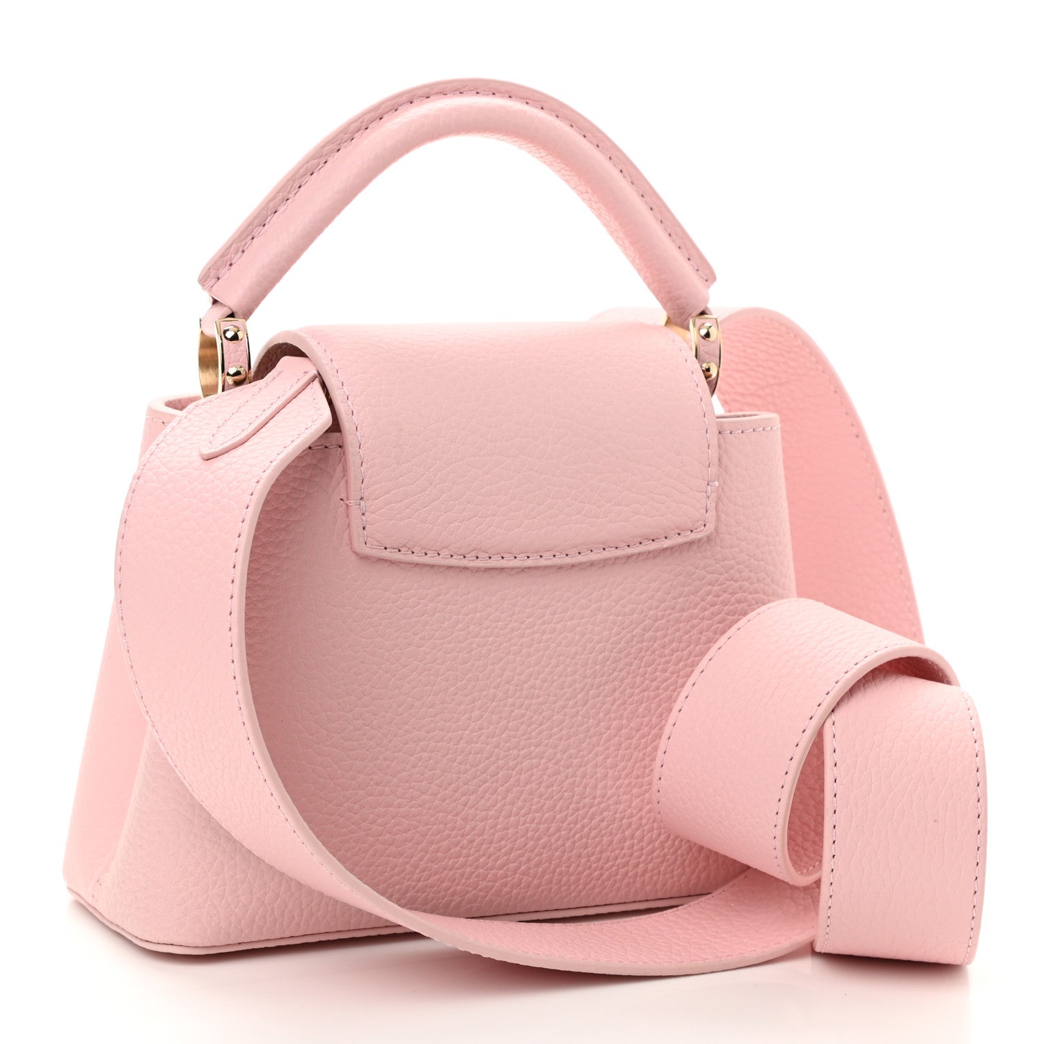 Louis Vuitton Taurillon Marble Capucines Mini Pink 3 of 10