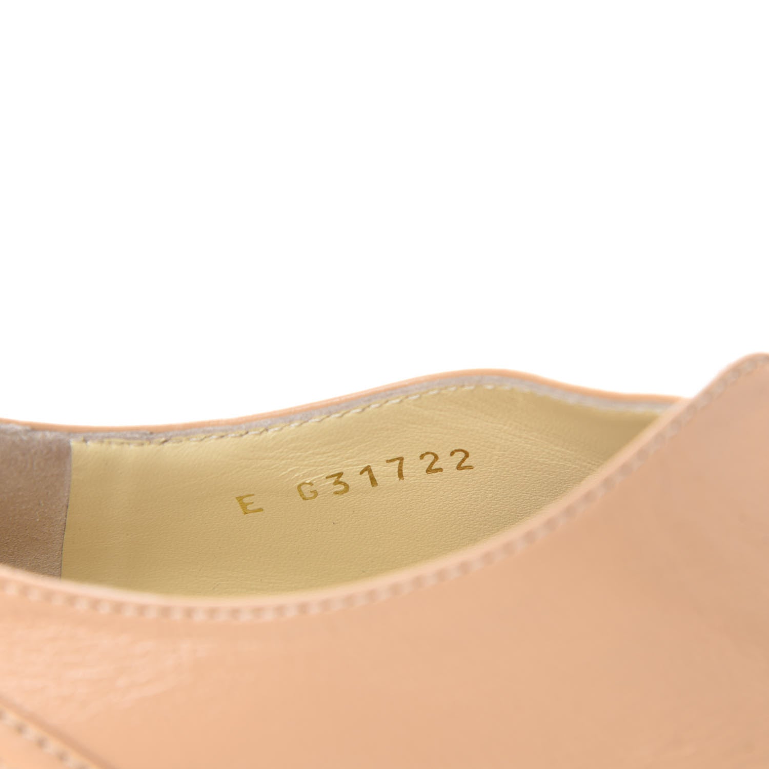 Chanel Crumpled Calfskin Lace Up Platform Oxford 38.5 Beige Black 7 of 10