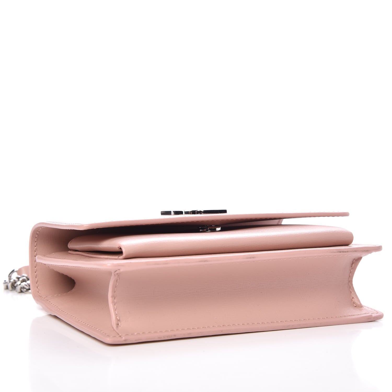 Saint Laurent Calfskin Monogram Sunset Chain Wallet Light Pink 4 of 9