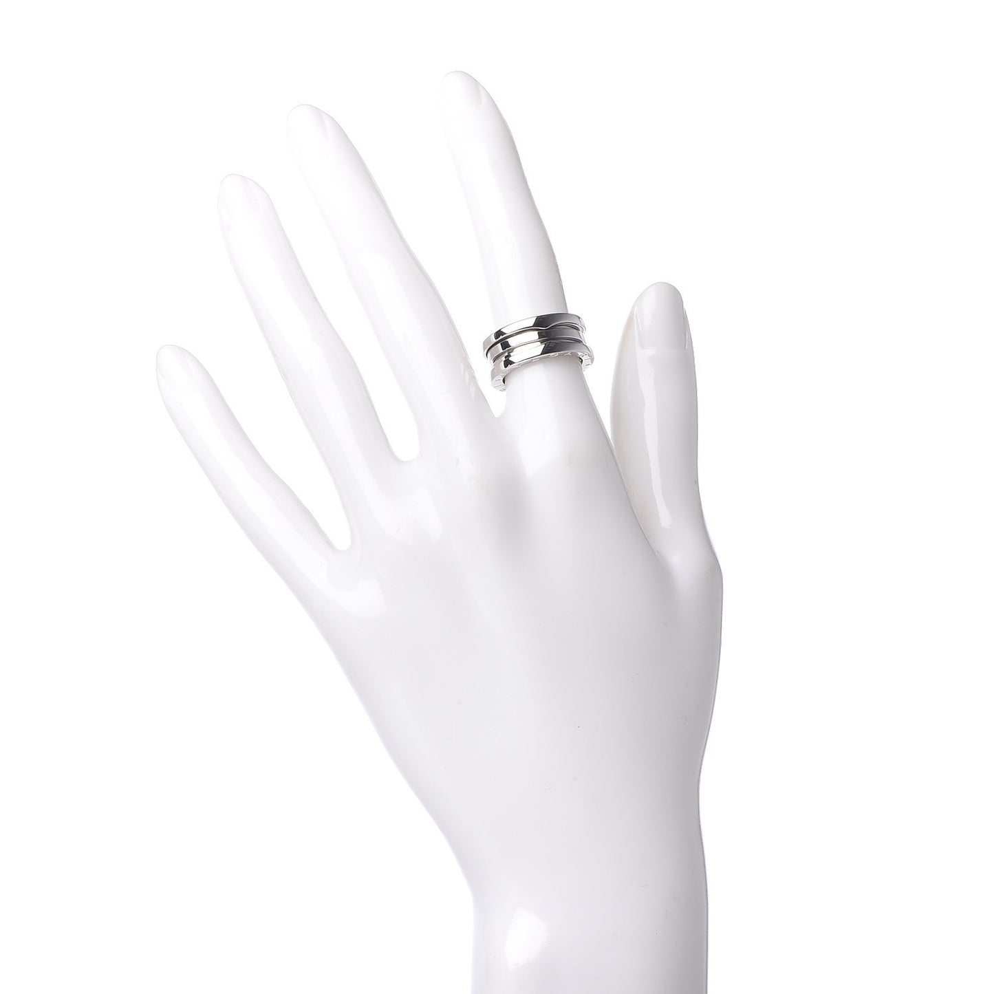18K White Gold B.Zero1 Three-Band Ring 49 4.75
