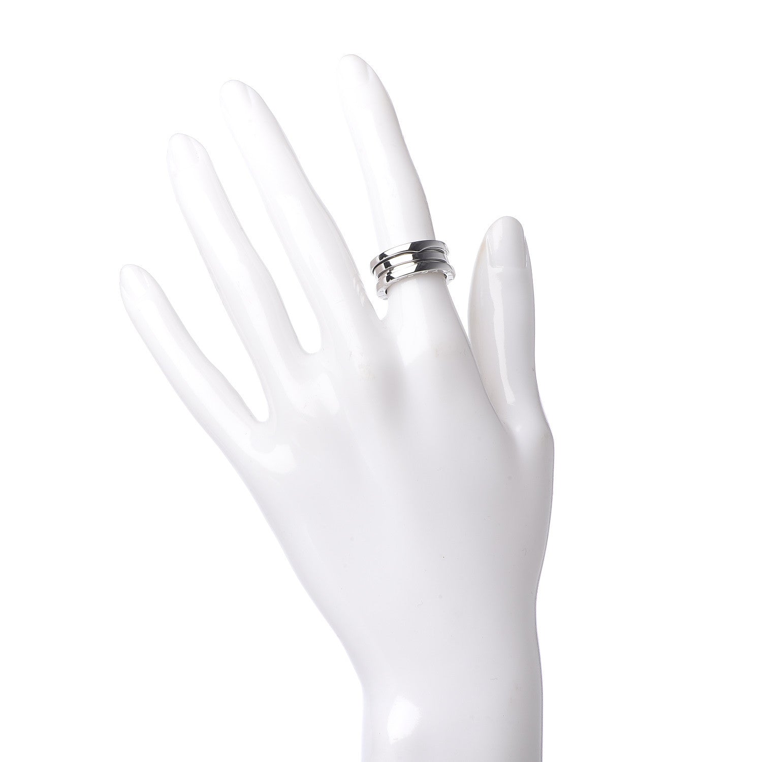 Bulgari 18K White Gold B.Zero1 Three-Band Ring 49 4.75 2 of 6