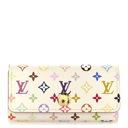 Louis Vuitton Monogram Multicolor Multicles 4 Key Holder White Litchi 1 of 6