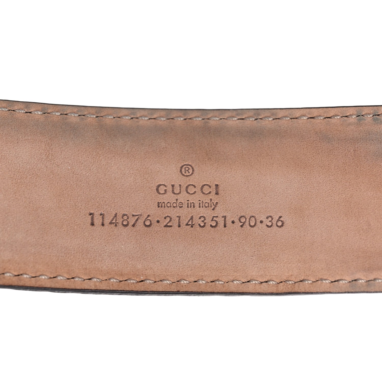 Gucci Metallic Guccissima Interlocking G Belt 90 36 5 of 7