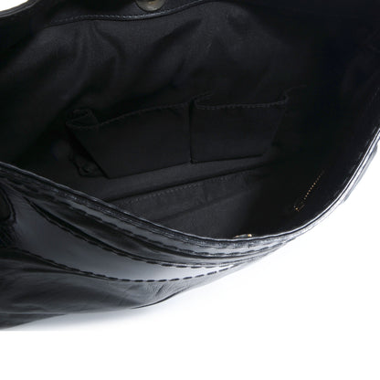 Gucci Leather Queen Bow Hobo Black 5 of 7