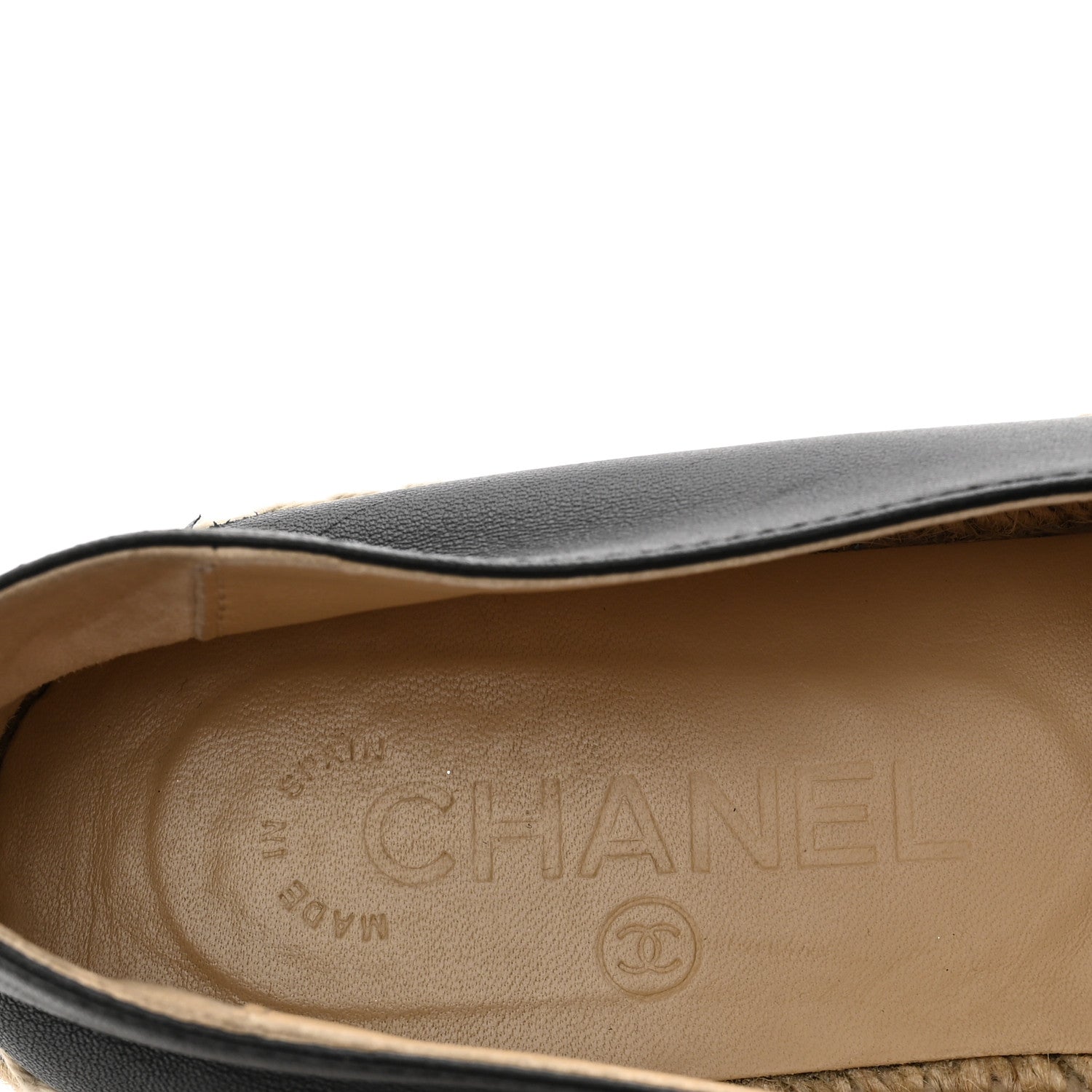 Chanel Lambskin CC Espadrilles 38 Black 9 of 13