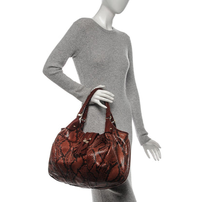 Gucci Python Medium Marrakech Shoulder Bag Red 2 of 6