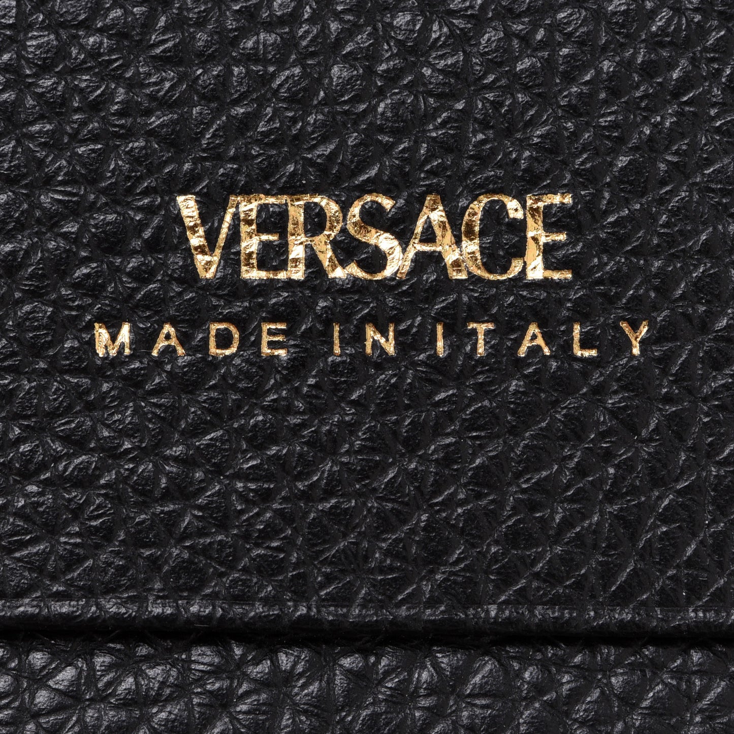 Grained Calfskin Virtus Bifold Wallet Black
