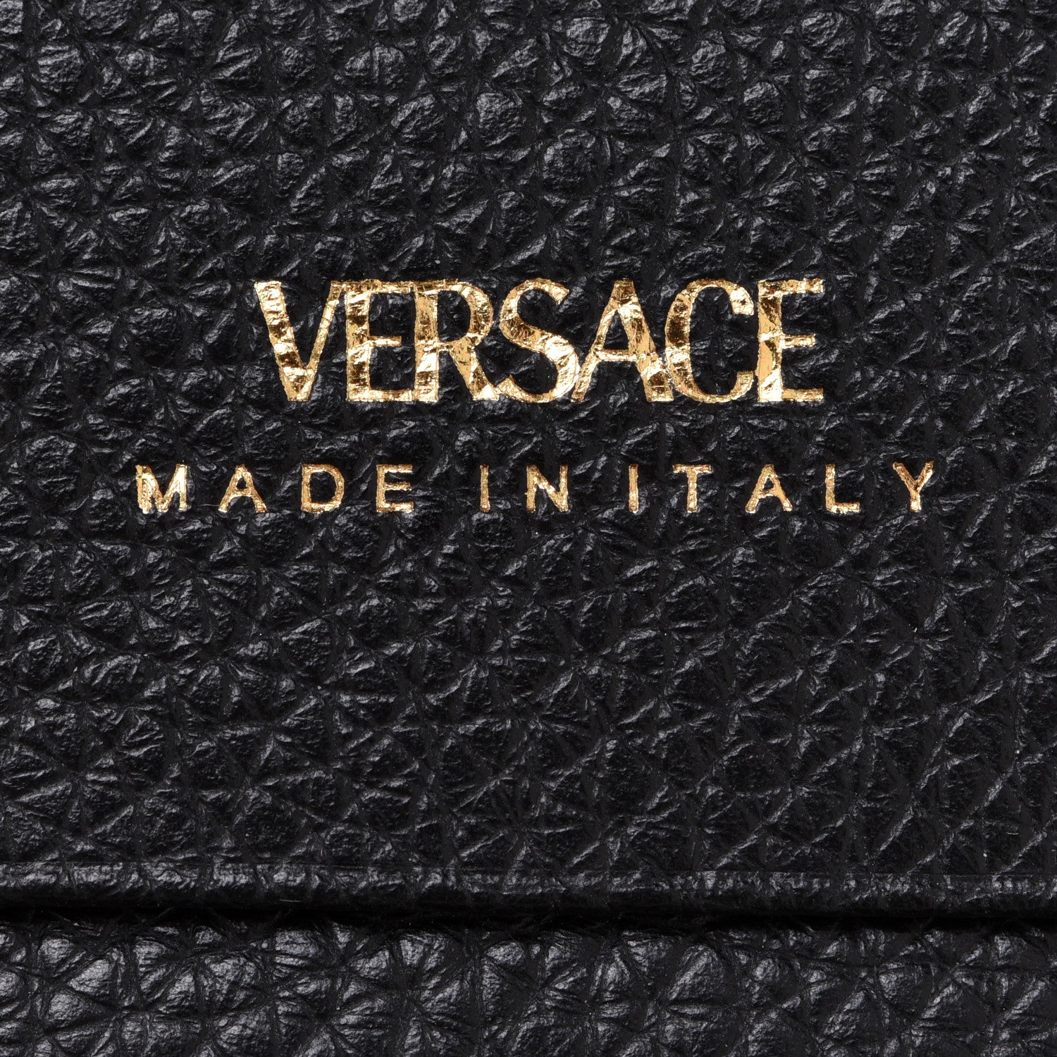 Versace Grained Calfskin Virtus Bifold Wallet Black 6 of 6