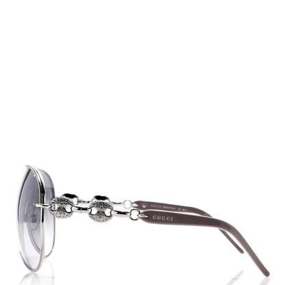 Gucci Crystal Marina Chain Aviator Sunglasses 4230/S Grey 3 of 7