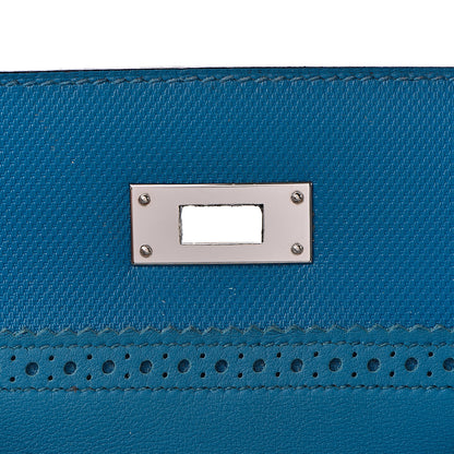 Hermes Swift Grain d'H Ghillies Kelly 35 Bleu Izmir 13 of 44