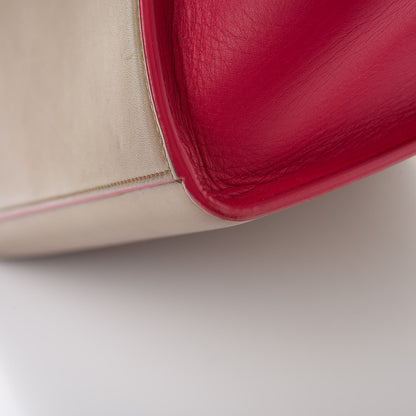 Celine Smooth Calfskin Small Bicolor Trapeze Taupe Fuchsia 12 of 14