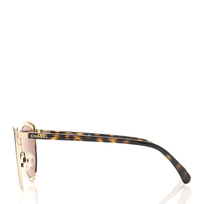 Chanel Metal Cat Eye Sunglasses 4222 Gold 2 of 5