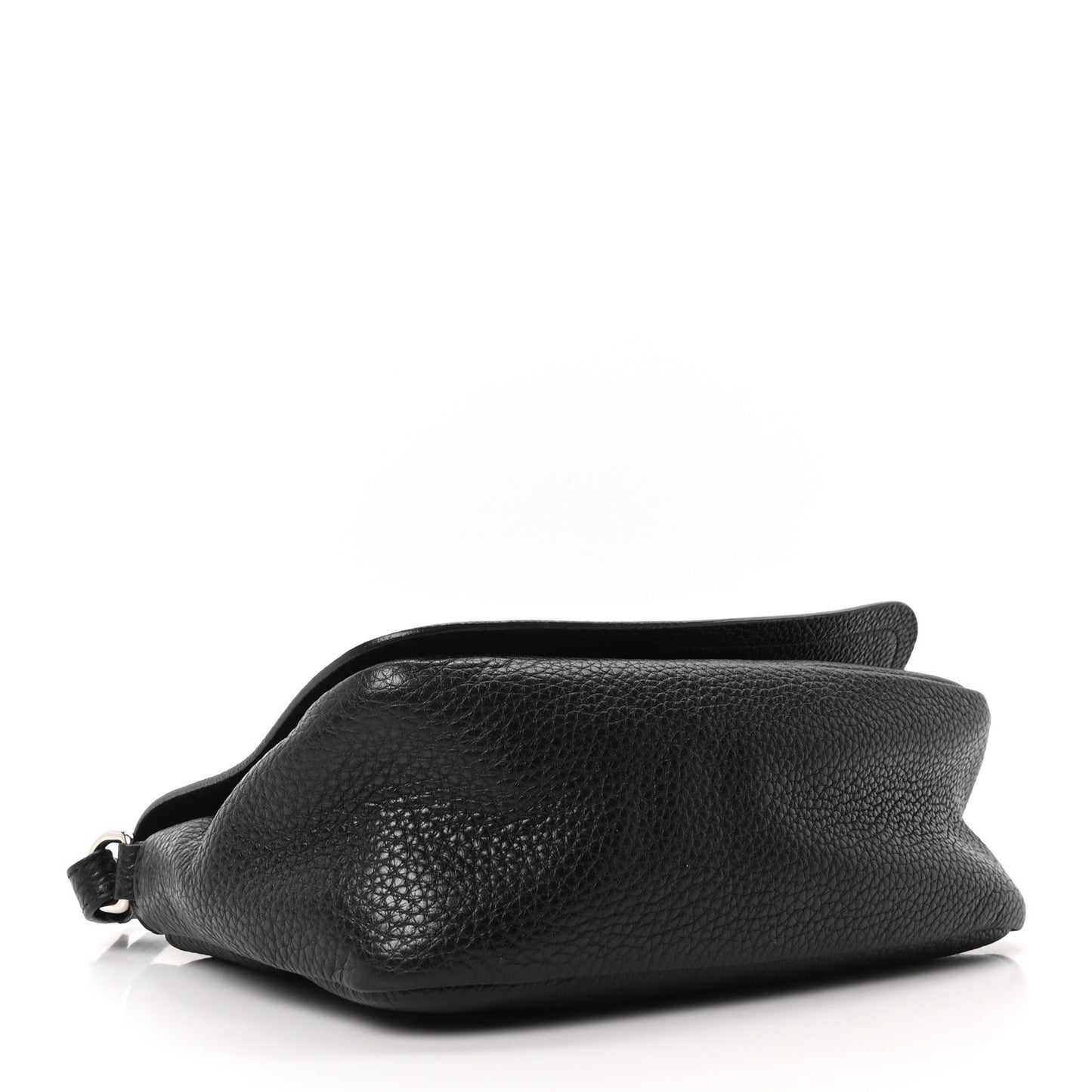 Vitello Daino Flap Crossbody Bag Black