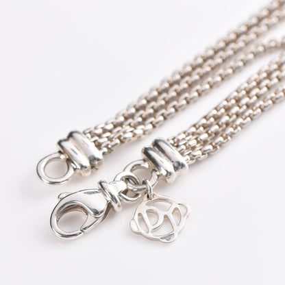 David Yurman Sterling Silver Diamond 14mm Waterfall Lariat Necklace 4 of 5