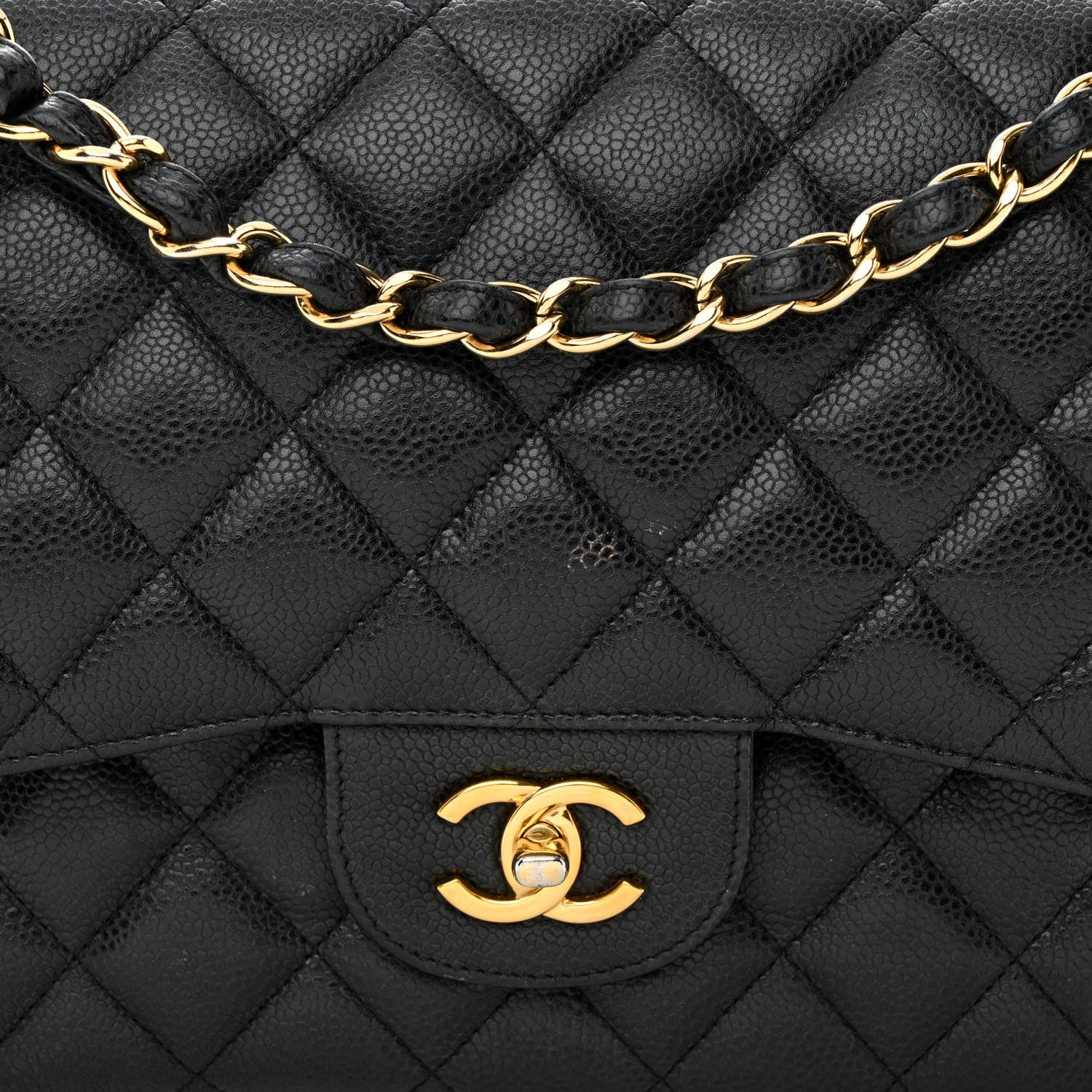 Chanel Caviar Quilted Jumbo Double Flap Black 10 of 19
