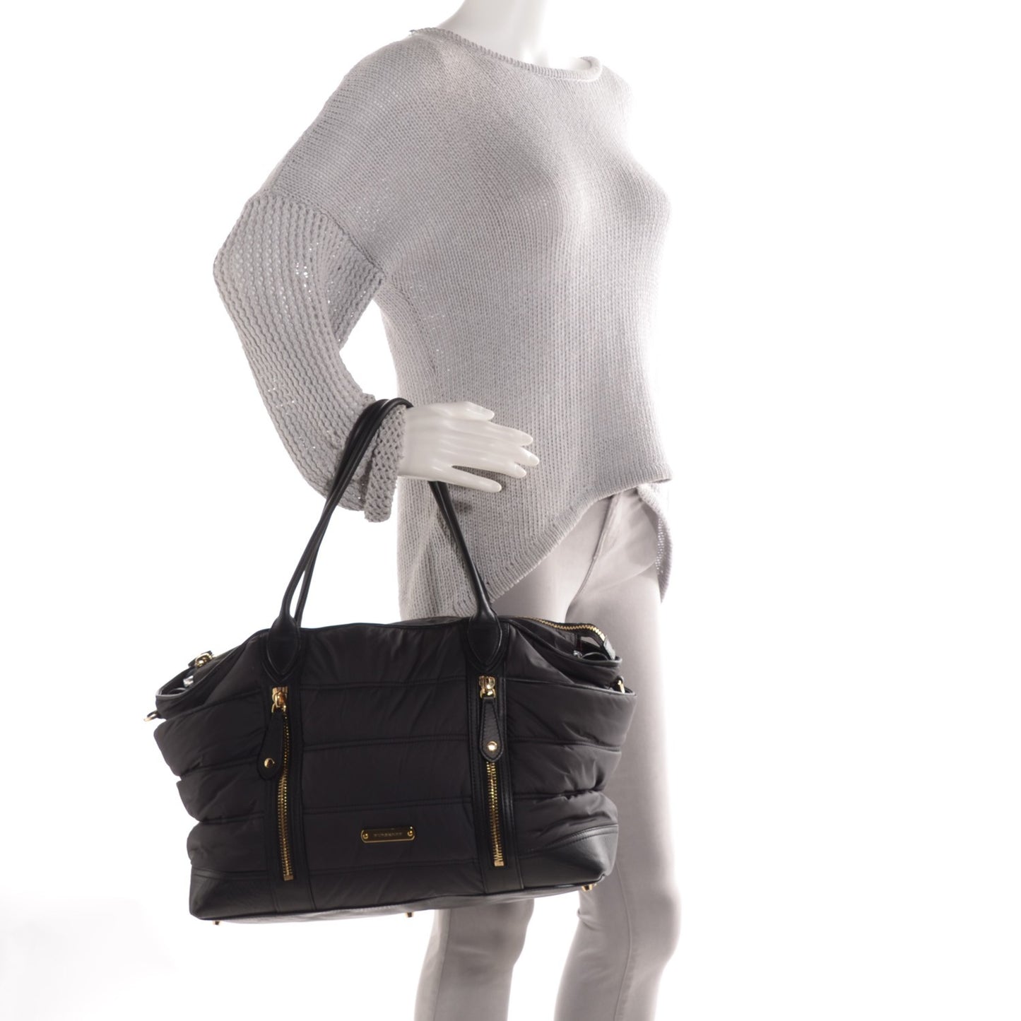 Nylon Large Olympia Diaper Bag Black
