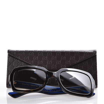 Gucci Oversize Square Web GG 0036S Sunglasses Tortoise 8 of 8