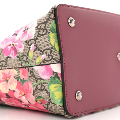 Gucci GG Supreme Monogram Blooms Linea A Foldover Tote Beige Multicolor Dry Rose 9 of 10