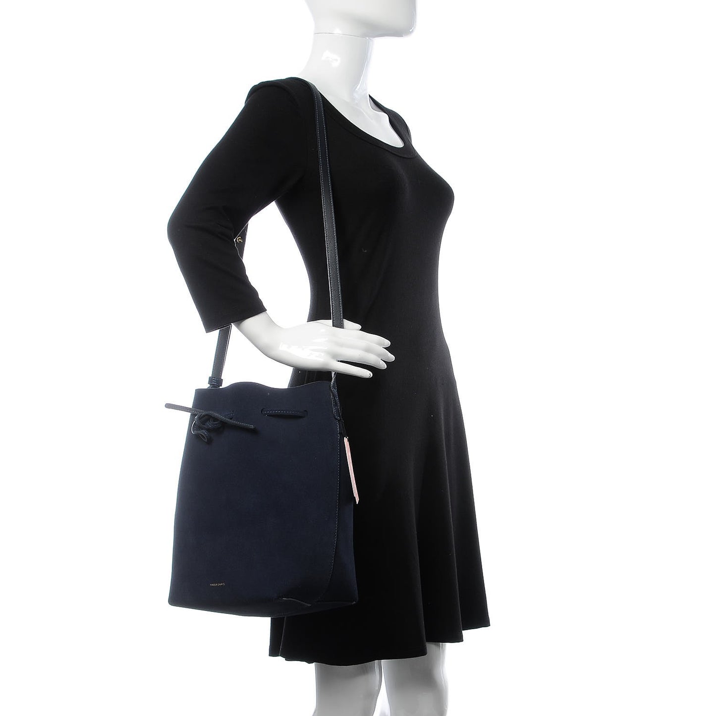 Suede Bucket Bag Blu