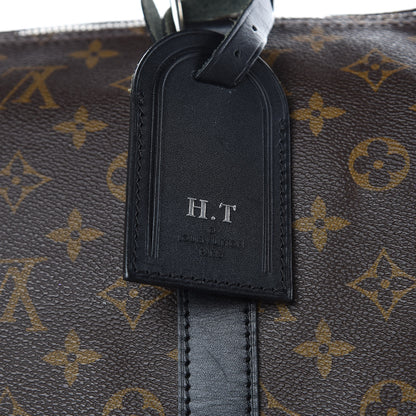 Louis Vuitton Monogram Macassar Keepall Bandouliere 55 11 of 13