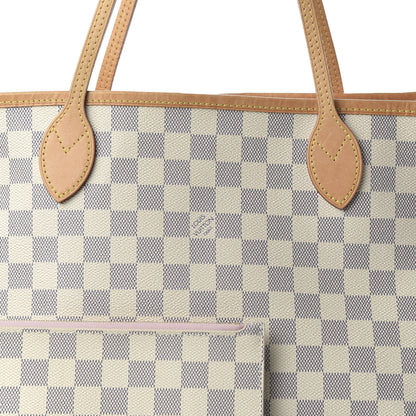 Louis Vuitton Damier Azur Neo Neverfull MM Rose Ballerine 10 of 11