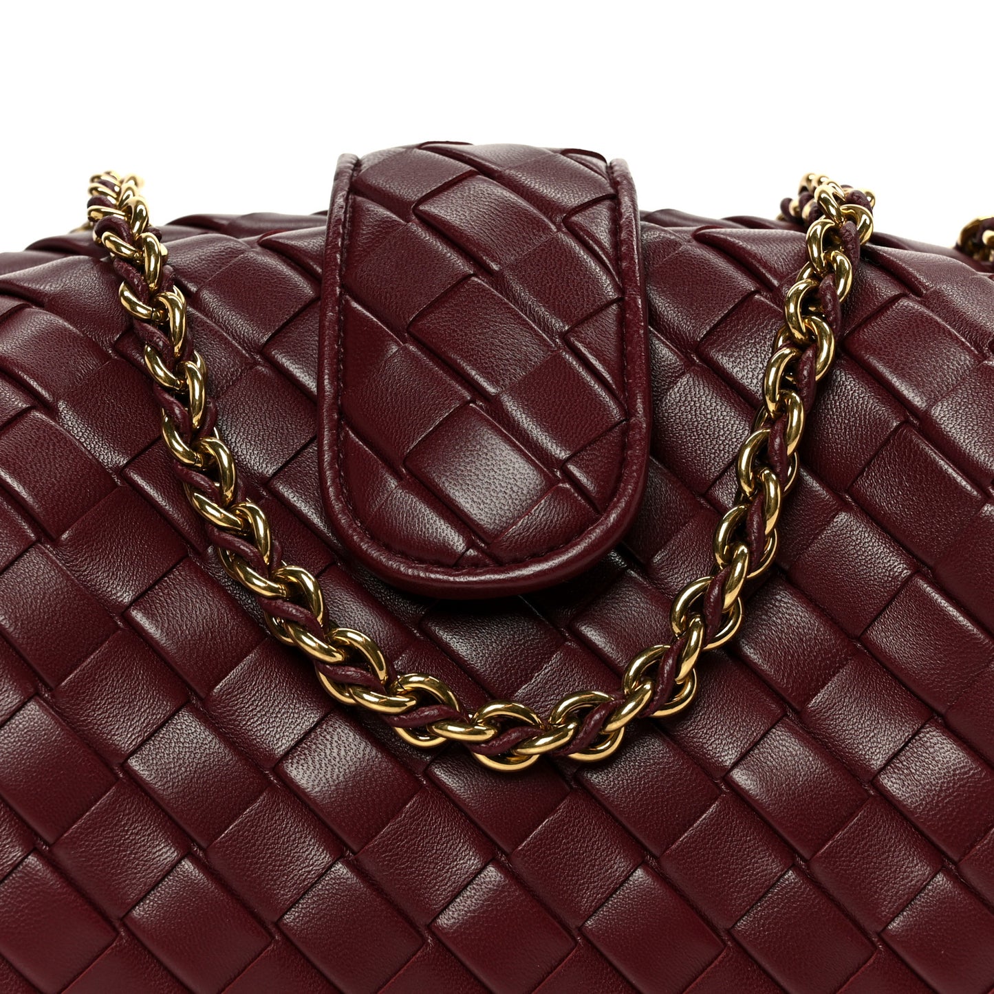 Nappa Intrecciato Teen The Lauren 1980 Clutch With Chain Barolo