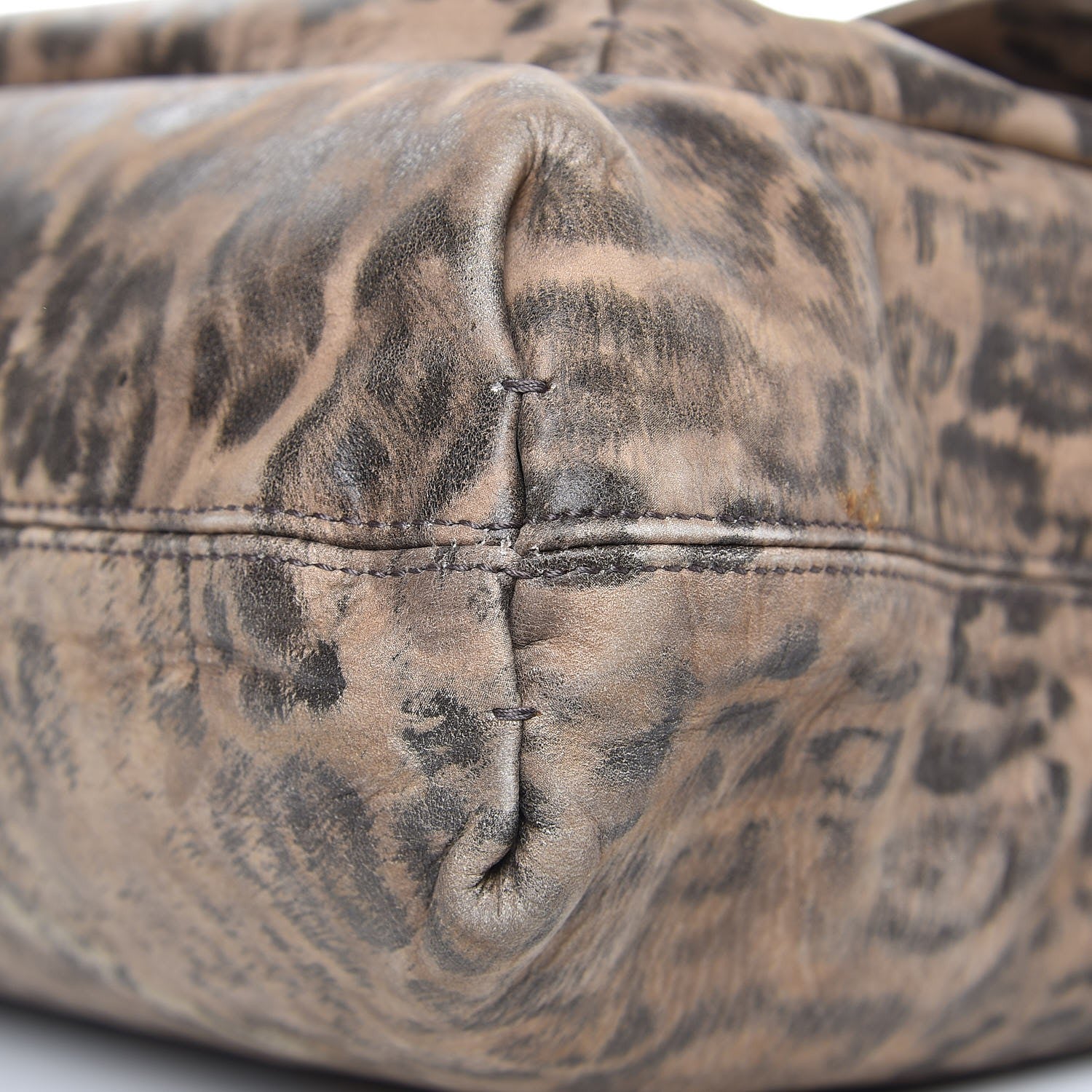 Lanvin Nubuck Leopard Print Large Happy Shoulder Bag 8 of 11