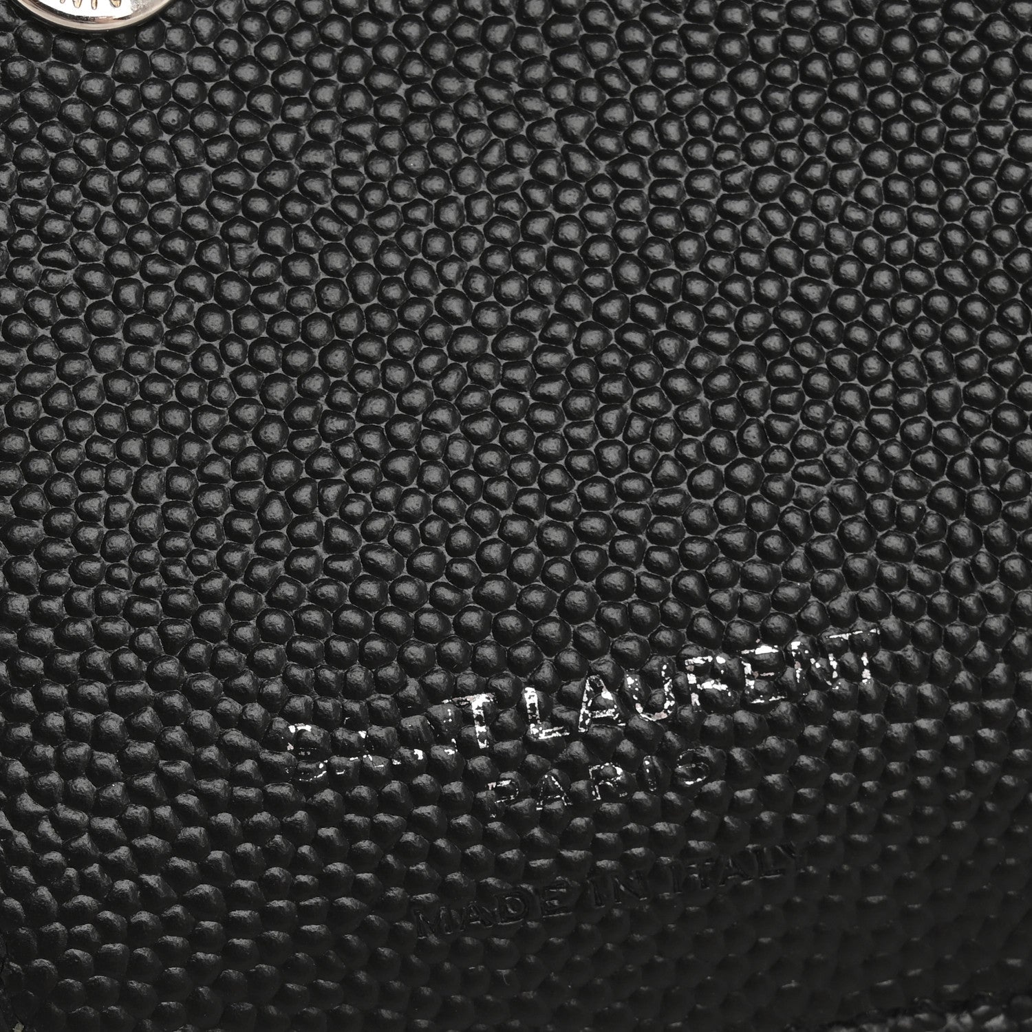 Saint Laurent Grain De Poudre Matelasse Chevron Monogram Zipped Card Case Black 6 of 10