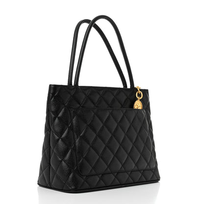 Chanel Caviar Quilted Medallion Tote Black 3 of 12