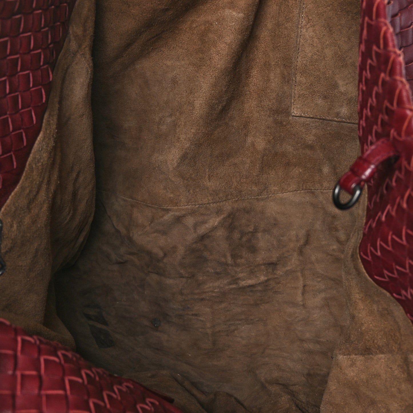 Nappa Intrecciato Large Seamless Tote Burgundy