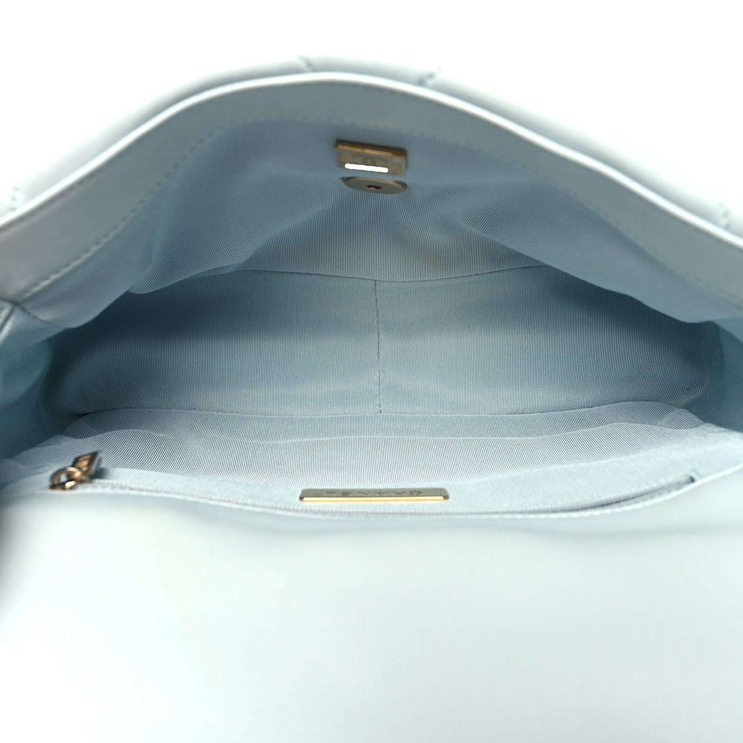 Lambskin Quilted Medium Chanel 19 Flap Light Blue