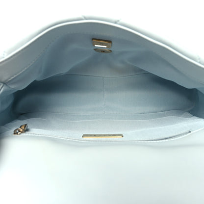 Chanel Lambskin Quilted Medium Chanel 19 Flap Light Blue 5 of 11