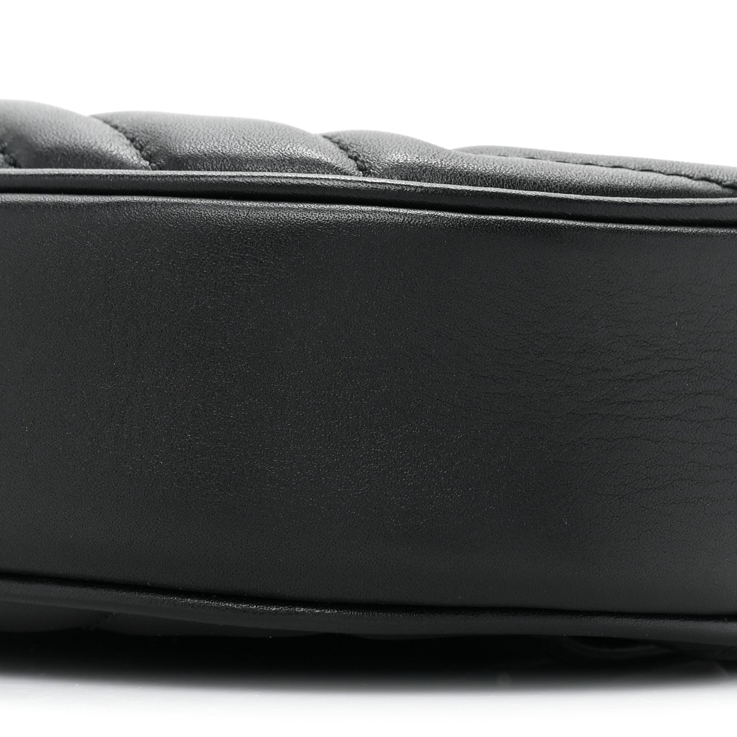 Gucci Calfskin Matelasse GG Marmont Belt Bag 85 34 Black 8 of 10