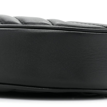 Gucci Calfskin Matelasse GG Marmont Belt Bag 85 34 Black 8 of 10