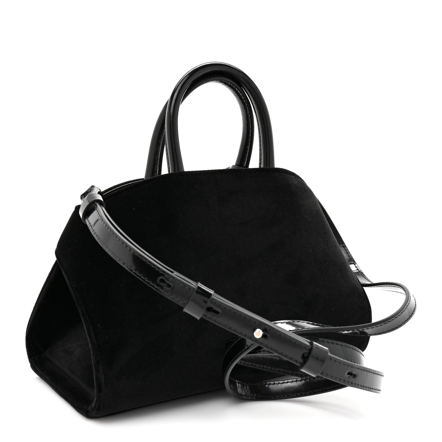 Salvatore Ferragamo Velvet Strass XS Hug Bag Black 3 of 10