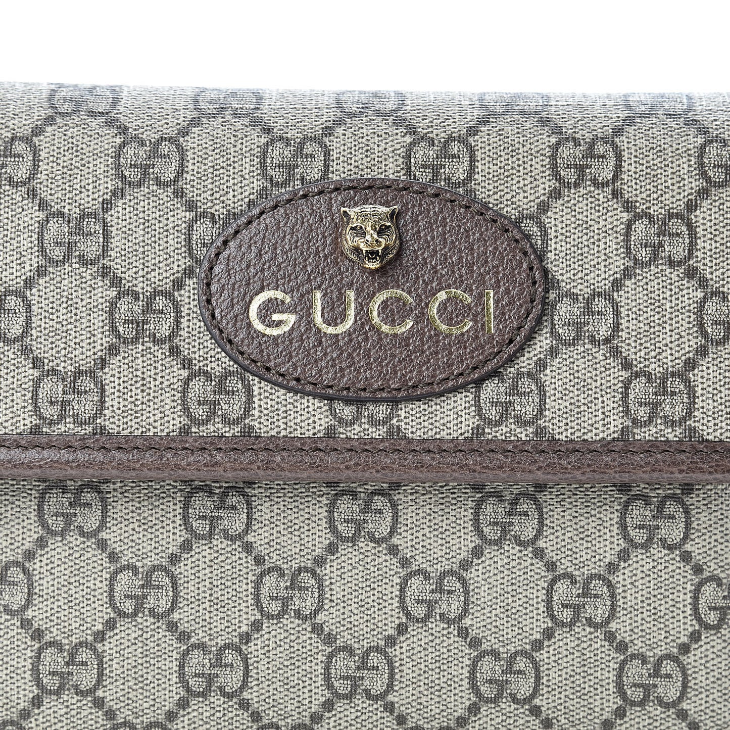 GG Supreme Monogram Neo Vintage Web Belt Bag Brown