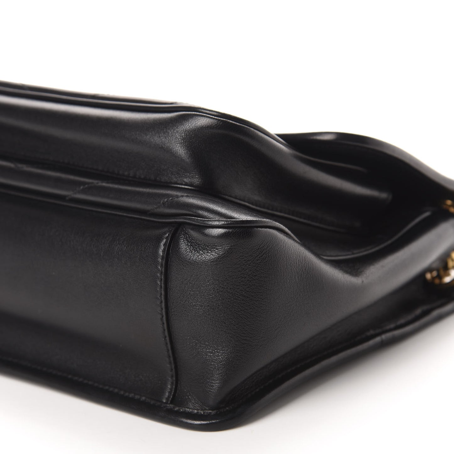 Lambskin Matelasse Monogram Medium Niki Chain Satchel Black