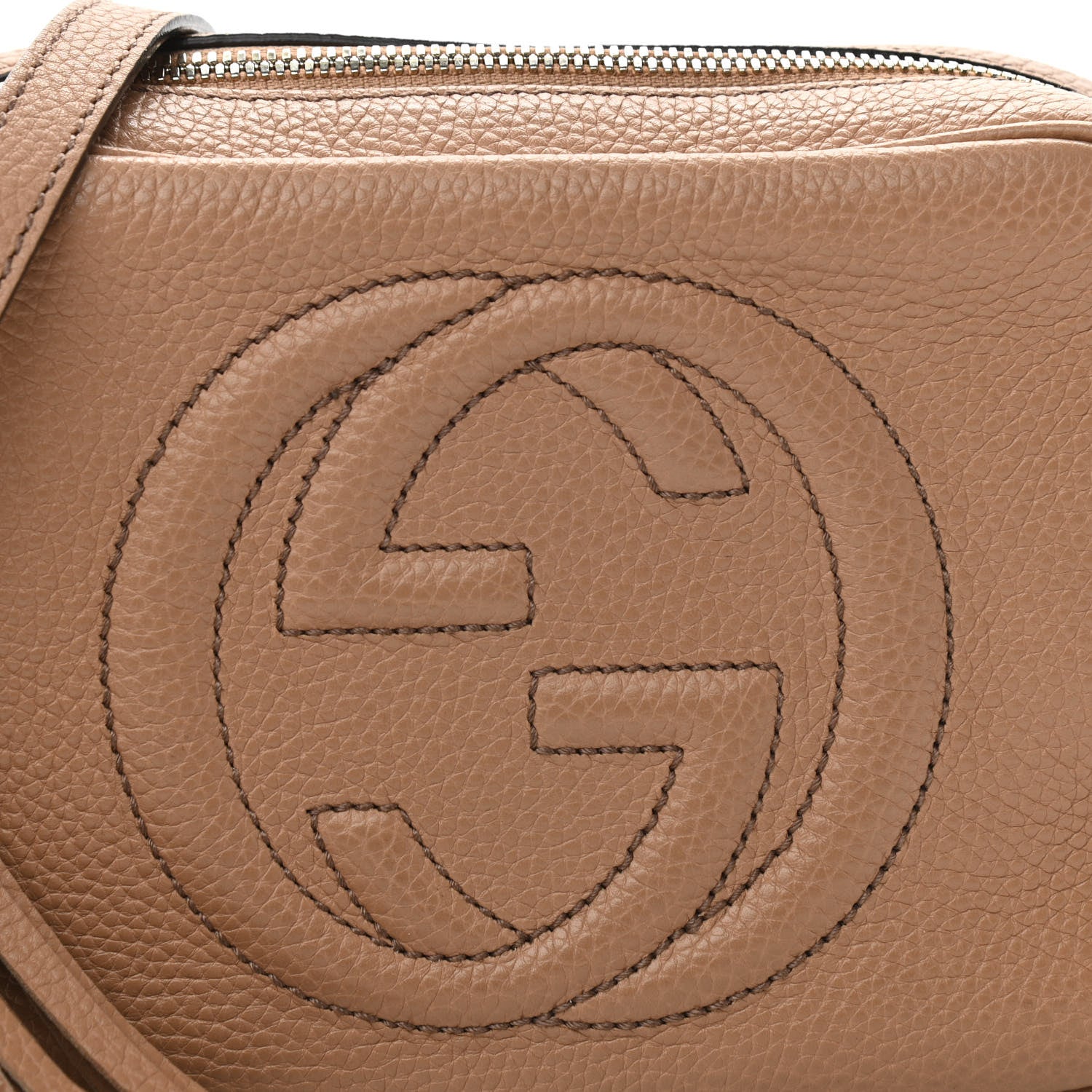 Gucci Pebbled Calfskin Small Soho Disco Bag Camelia 8 of 13