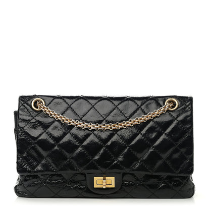 Chanel Distressed Patent Quilted 2.55 Reissue 226 Flap Black 1 of 11