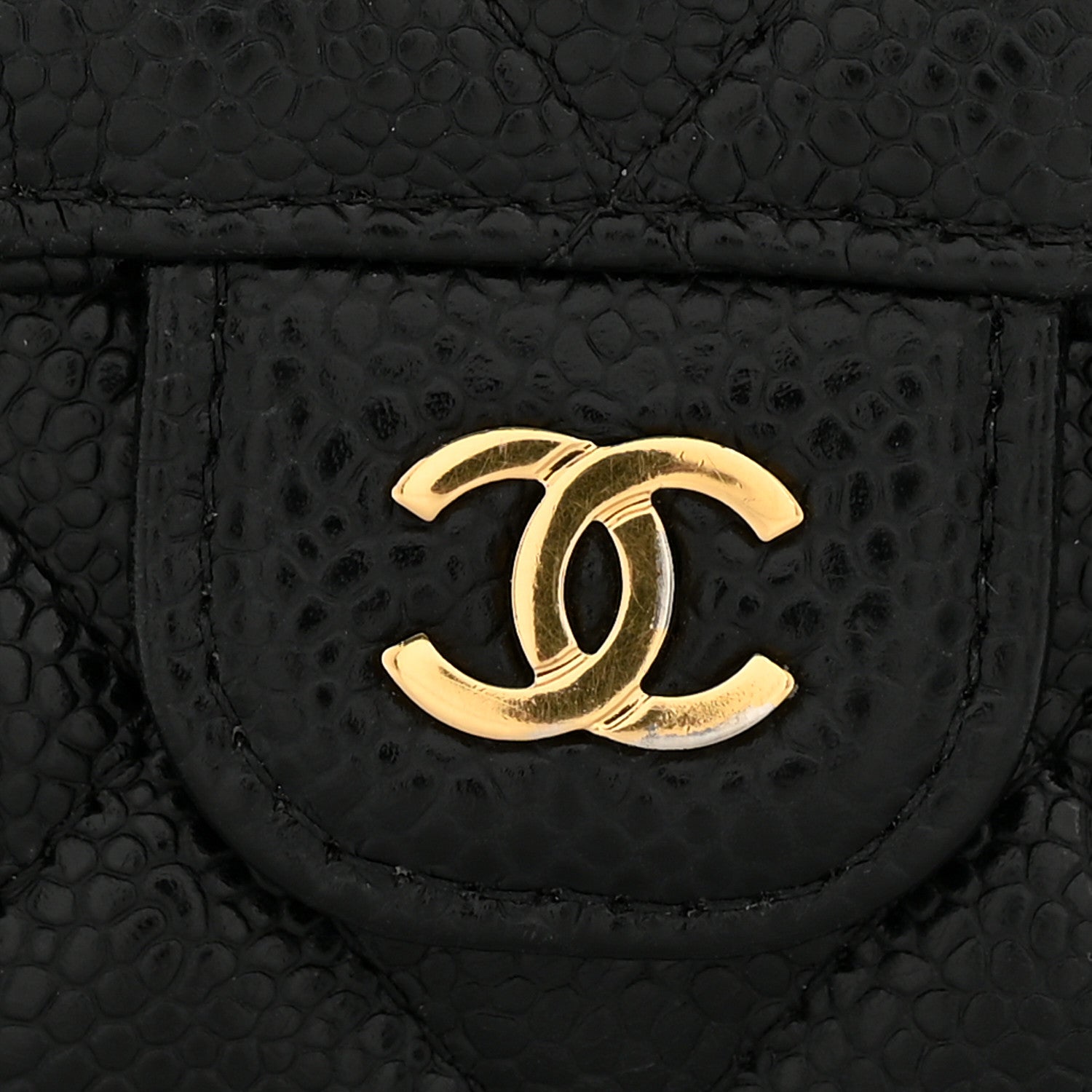 Chanel Caviar Quilted Large Gusset Flap Wallet Black 10 of 12