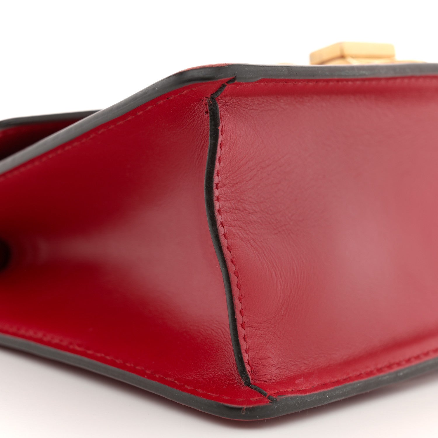 Gucci Calfskin Mini Sylvie Chain Shoulder Bag Hibiscus Red 9 of 15