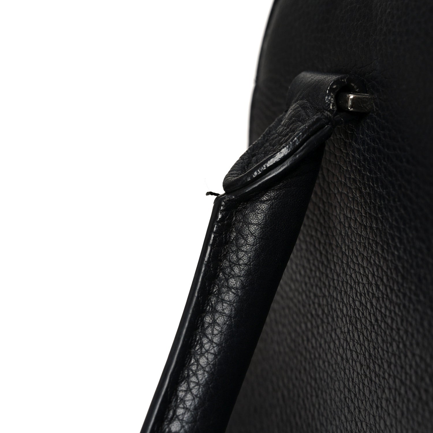 Celine Drummed Calfskin Suede Double Zip Trapeze Black 10 of 10