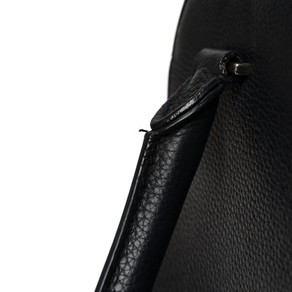Celine Drummed Calfskin Suede Double Zip Trapeze Black 10 of 10
