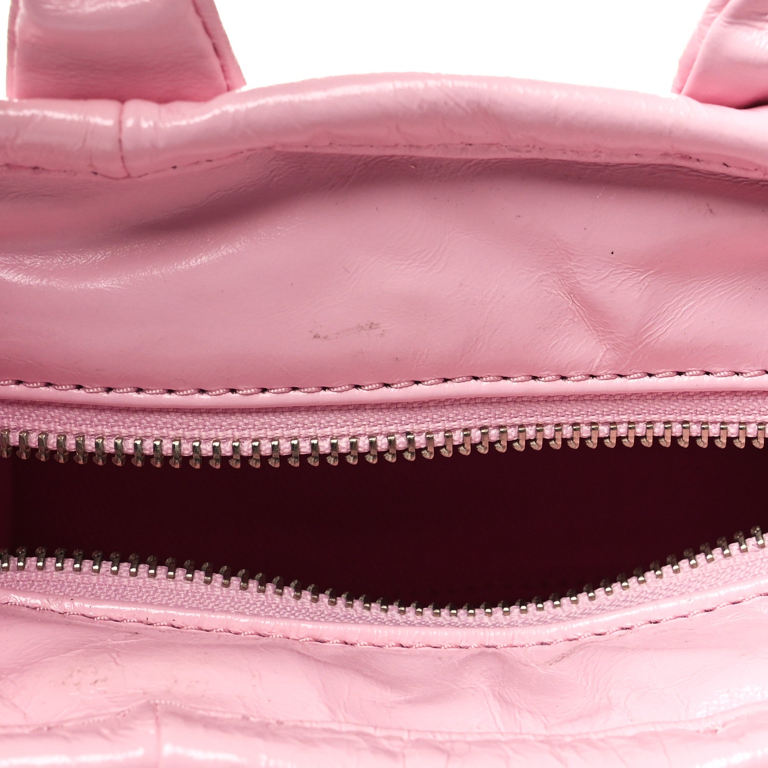 Marc Jacobs Shiny Crinkled Calfskin Mini The Tote Bag Pink 11 of 11